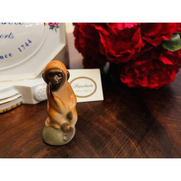 Lomonosov MONKEYS Figurine Set 3" LOMONOSOV LFZ New Russian Porcelain Tan MONKEY - Picture 9 of 12